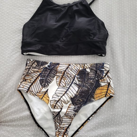 High waist two piece bathing suit - Picture 1 of 2